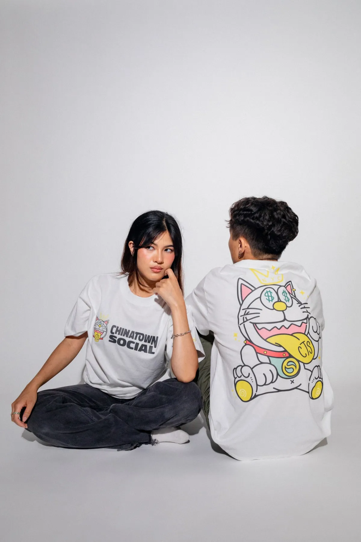 Chinatown Social lucky-cat tees